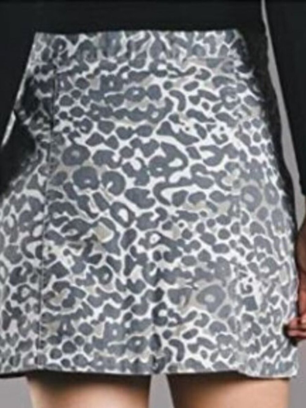New Rebel Rogue Animal Print London A-Line Cotton Button Up Mini Skirt Size XL